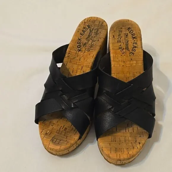 Black, Kork-Ease wedge. Size 7 - Picture 2 of 9